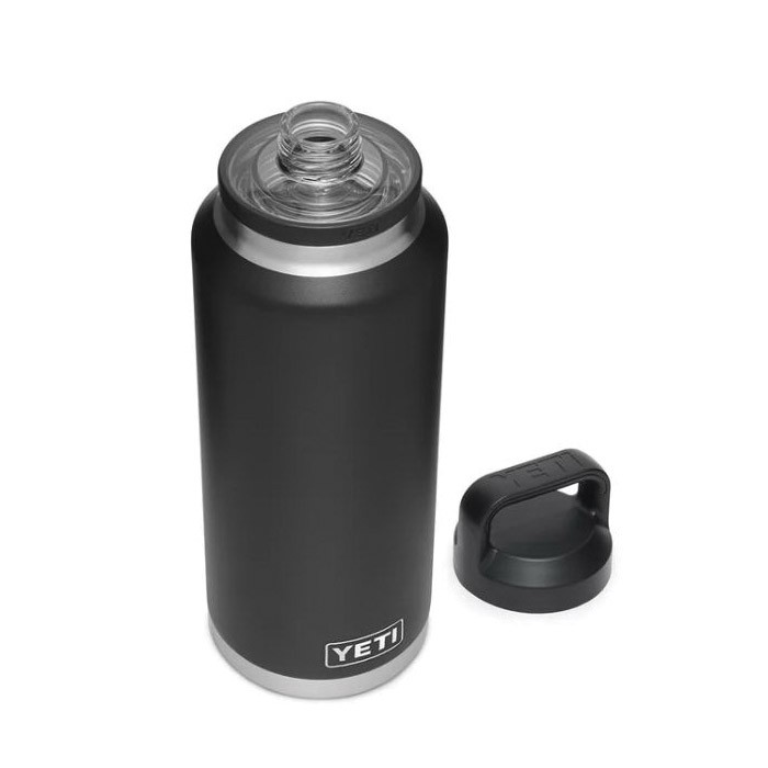 Rambler Water Bottle with Chug Cap, Yeti, 46 oz, Stainless Steel, Black - 3