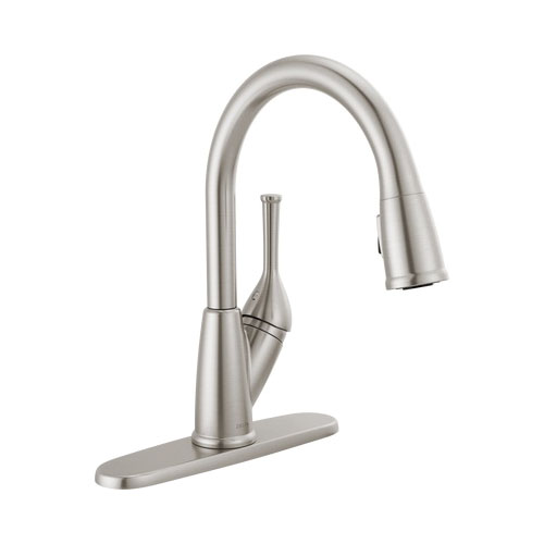 Classic Kitchen Faucet, Delta, Pull Down, 1-Handle, Stainless - 2