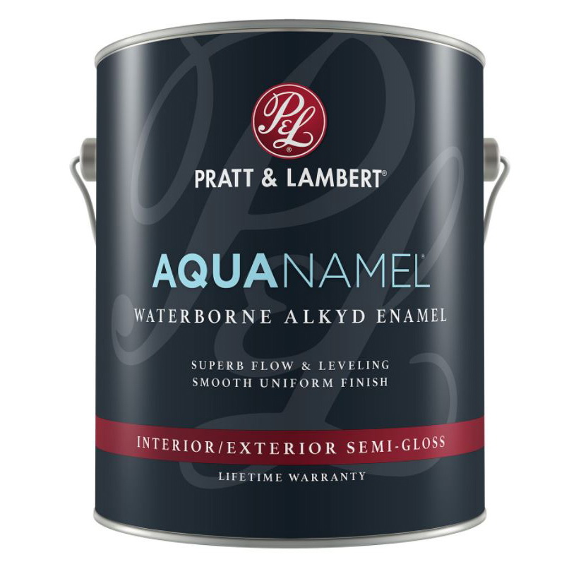 Pratt & Lambert Aquanamel 0000Z0883-14 Waterborne Enamel Paint, Semi-Gloss Sheen, Neutral, 1 qt, 400 sq-ft Coverage Area
