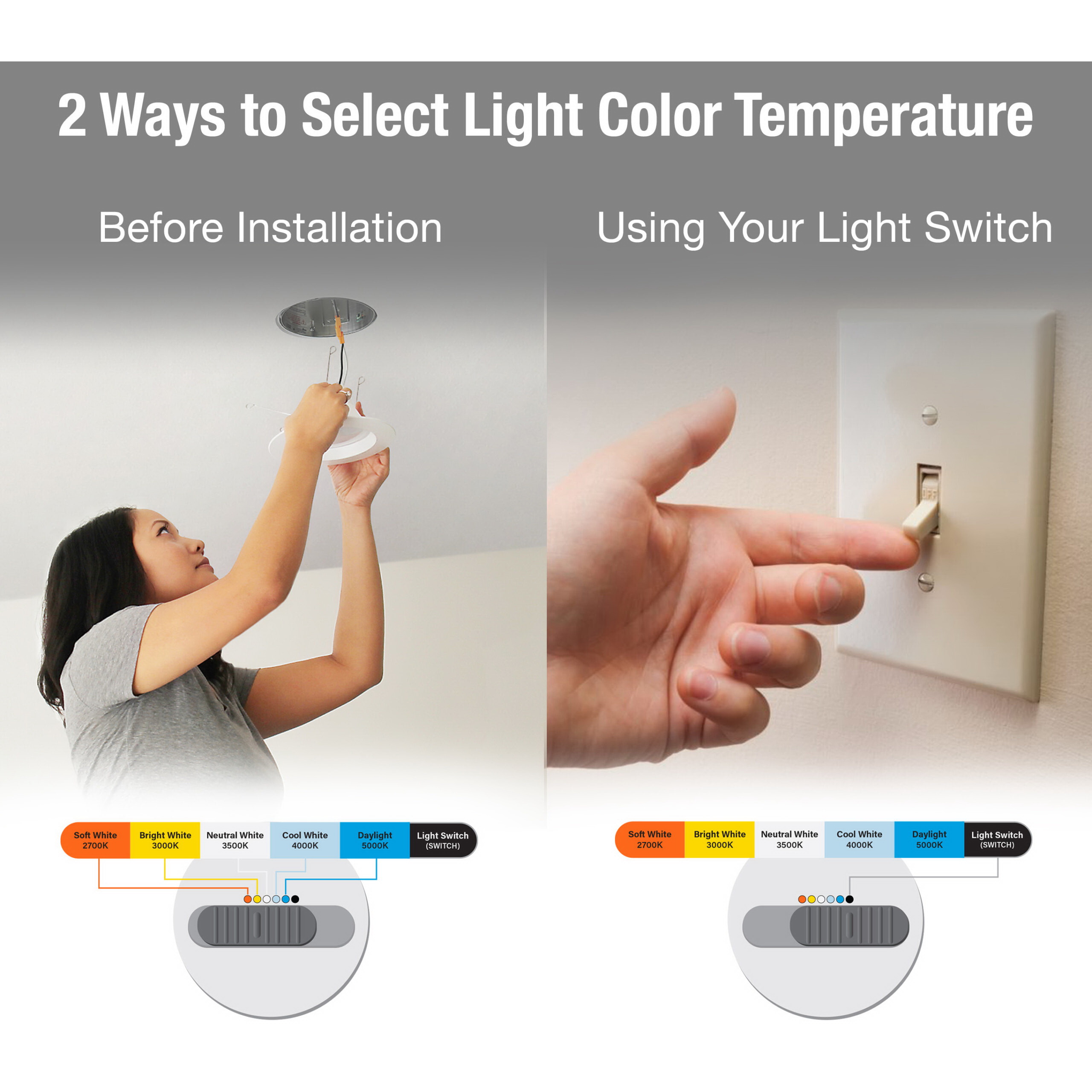 Feit Electric LEDR4XT/ADJ/6WYCA LED Downlight, 11 W, 120 V, LED Lamp, Aluminum/Plastic, White, Frost