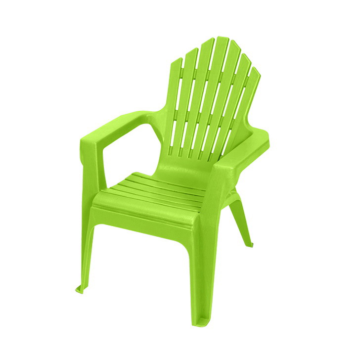 Kiddie Adirondack 11346-20PDQ Adirondack Chair, Resin Seat, Resin Frame, Tender Shoots Green Frame