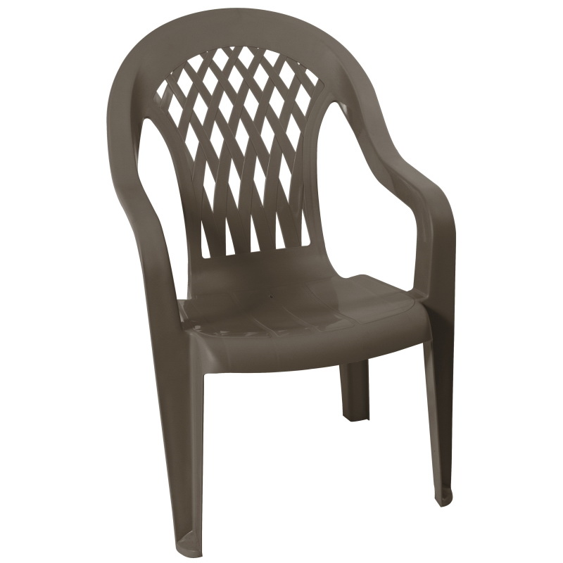 11212-32 High-Back Chair, Resin, Woodland Brown