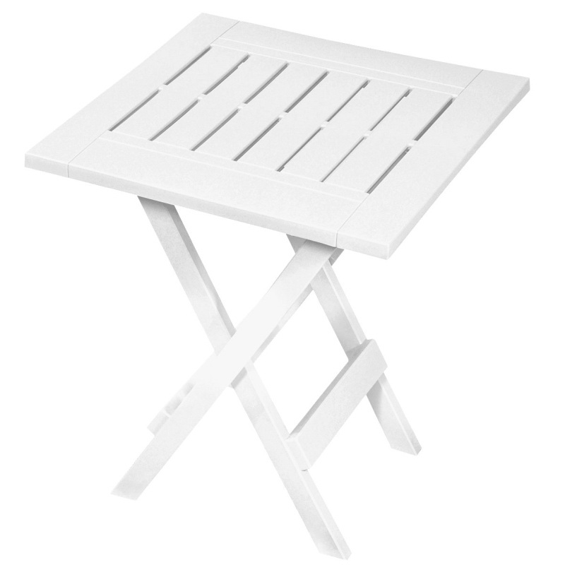 Adirondack 14195-6PDQ Side Table, Resin Table, White Table, Foldable
