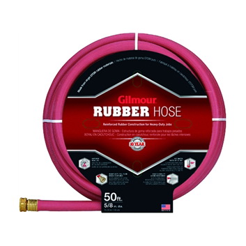 886501-1001/81855 Commercial Hose, 50 ft L, Rubber, Red