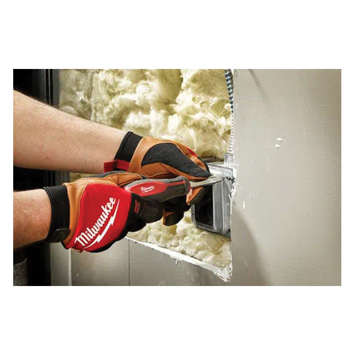 Milwaukee 48730021-M Gloves, M, 7.20 to 7.50 in L, Hook and Loop Cuff, Polyester Back, Tricot Polyester Lining - 2