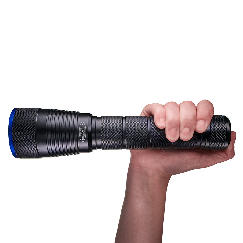 Police Security 98409 Large Skylar Tactical Flashlight, AA Battery, Alkaline Battery, LED Lamp, Black, 3300 Lumens - 5