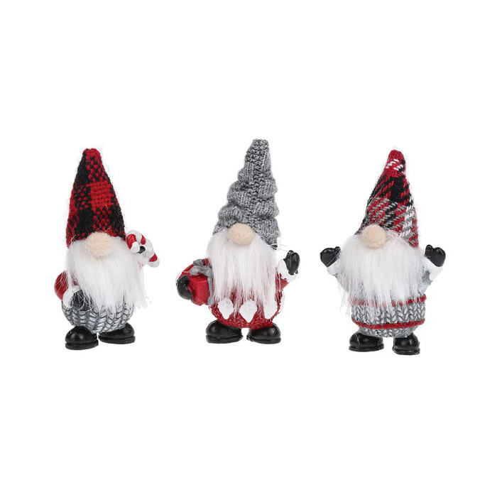 Ganz EX25643 Christmas Figurine, 2-1/4 in H, Gnome Charms, Multi-Color - 2