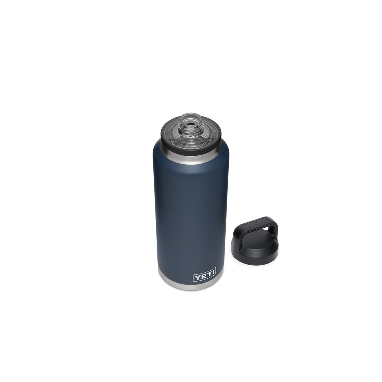 Rambler Water Bottle with Chug Cap, Yeti, 46 oz, Stainless Steel, Navy - 4