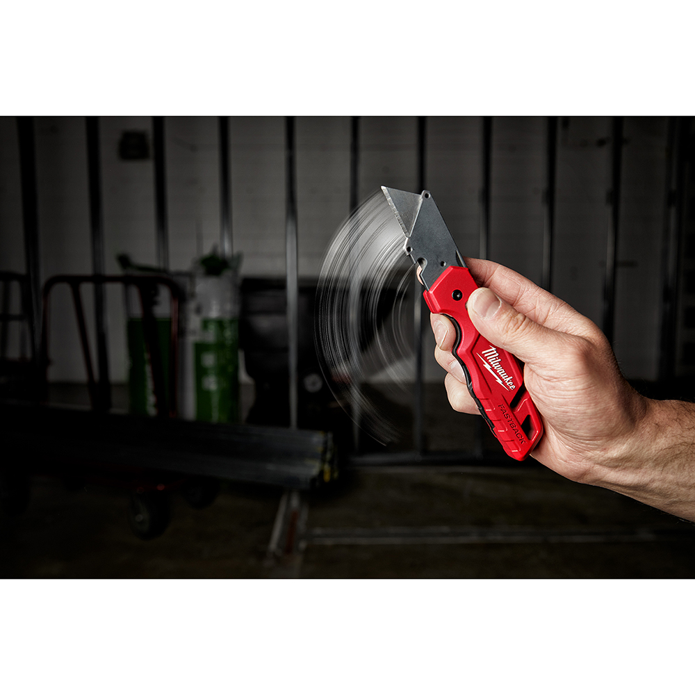 Fastback Folding Utility Knife and Blade Set, Milwaukee, 1-1/4 in L Blade, Steel Blade, 50-Blade - 5