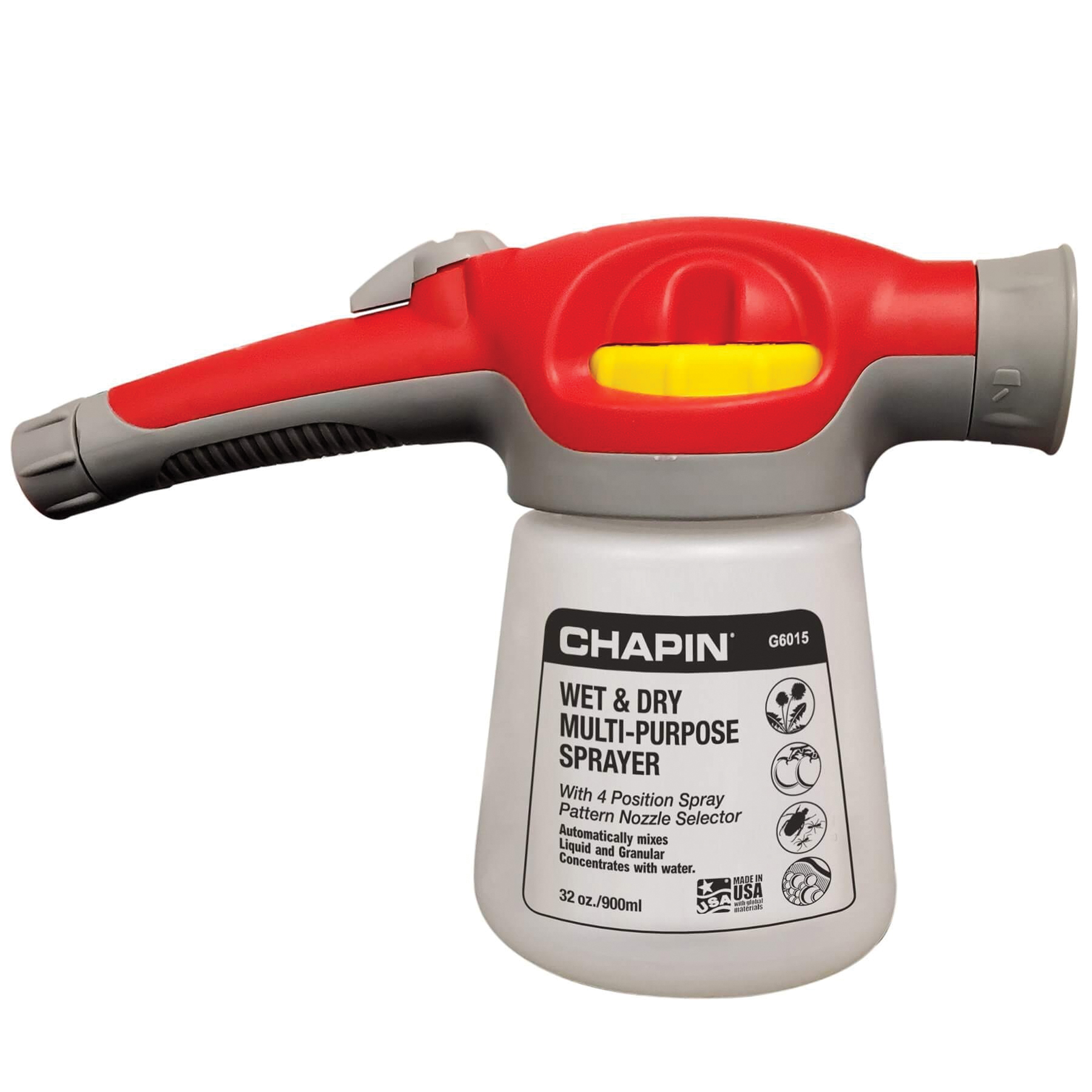 G6015 Wet/Dry Hose End Sprayer, 32 oz Cup