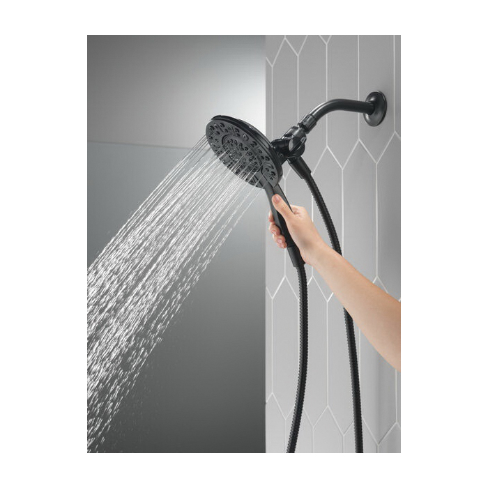 In2Ition 2-in-1 Shower, Delta, 4-Spray Function, Matte Black - 2