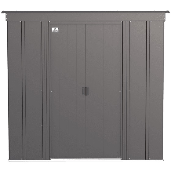 Arrow Classic Storage Shed, Arrow Storage Products, 118 cu-ft Capacity, 76-1/2 in W x 47 in D x 70-3/4 in H, Steel Charcoal - 2