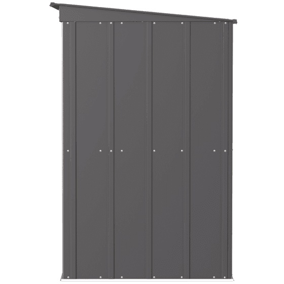 Arrow Classic Storage Shed, Arrow Storage Products, 118 cu-ft Capacity, 76-1/2 in W x 47 in D x 70-3/4 in H, Steel Charcoal - 4