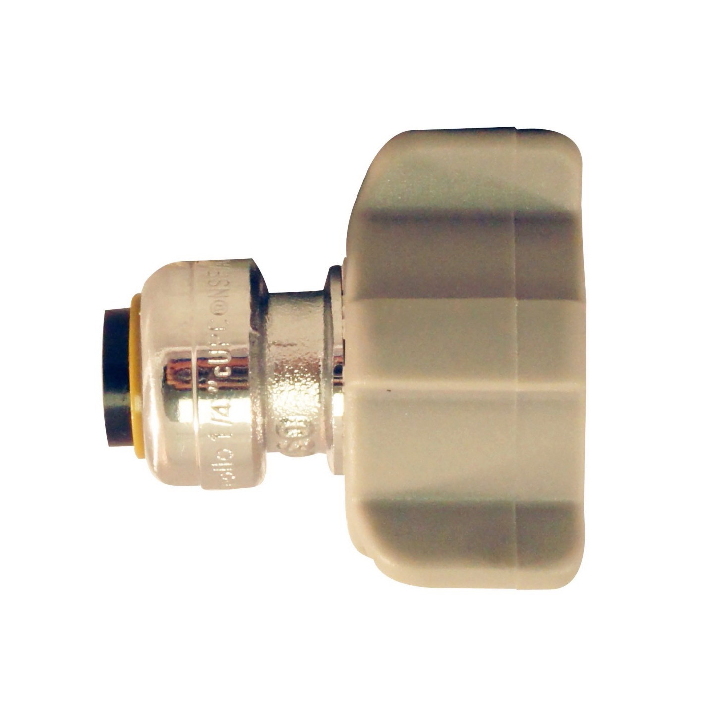Faucet Connector, Apollo, 1/4 x 1/2 in, Push-to-Connect x FPT, Brass, Chrome - 1