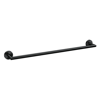 Arlys Series Y5718BL Towel Bar, 18 in L Rod, Zinc, Matte Black, Wall Mounting