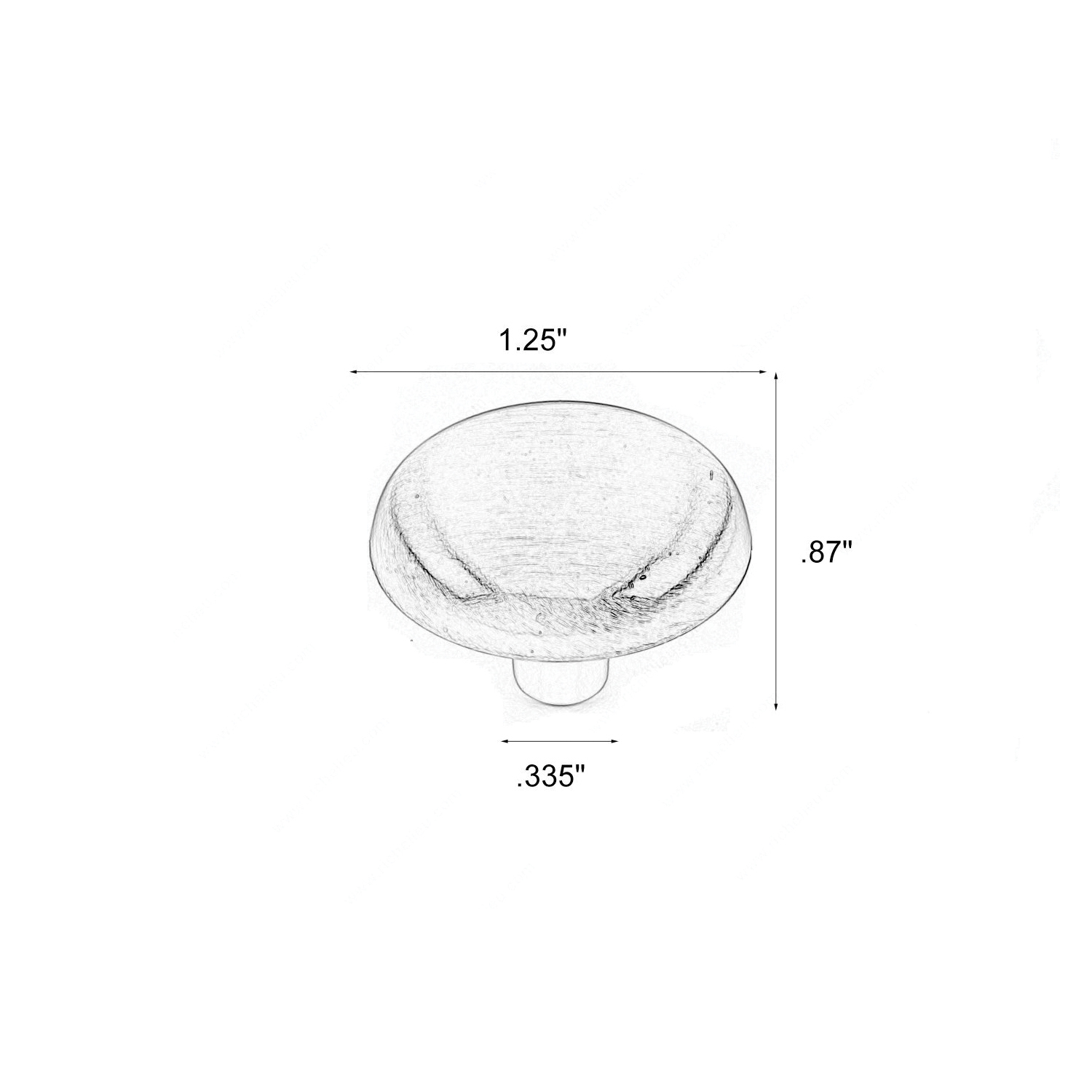 Richelieu 476 Series Cabinet Knob, Onward, 0.87 in Projection, Metal, Chrome - 2