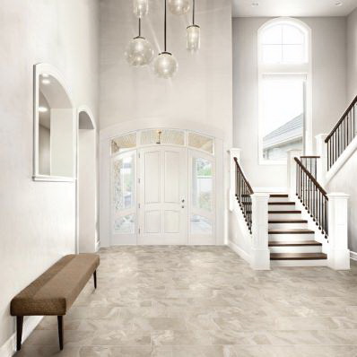 Porcelain Tile, Daltile, Revotile, 12 in W x 24 in L, Rectangular Pattern, Brushed Gray - 3