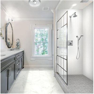 Porcelain Tile, Daltile, Revotile, 12 in W x 24 in L, Rectangular Pattern, Calacatta Marvel - 2