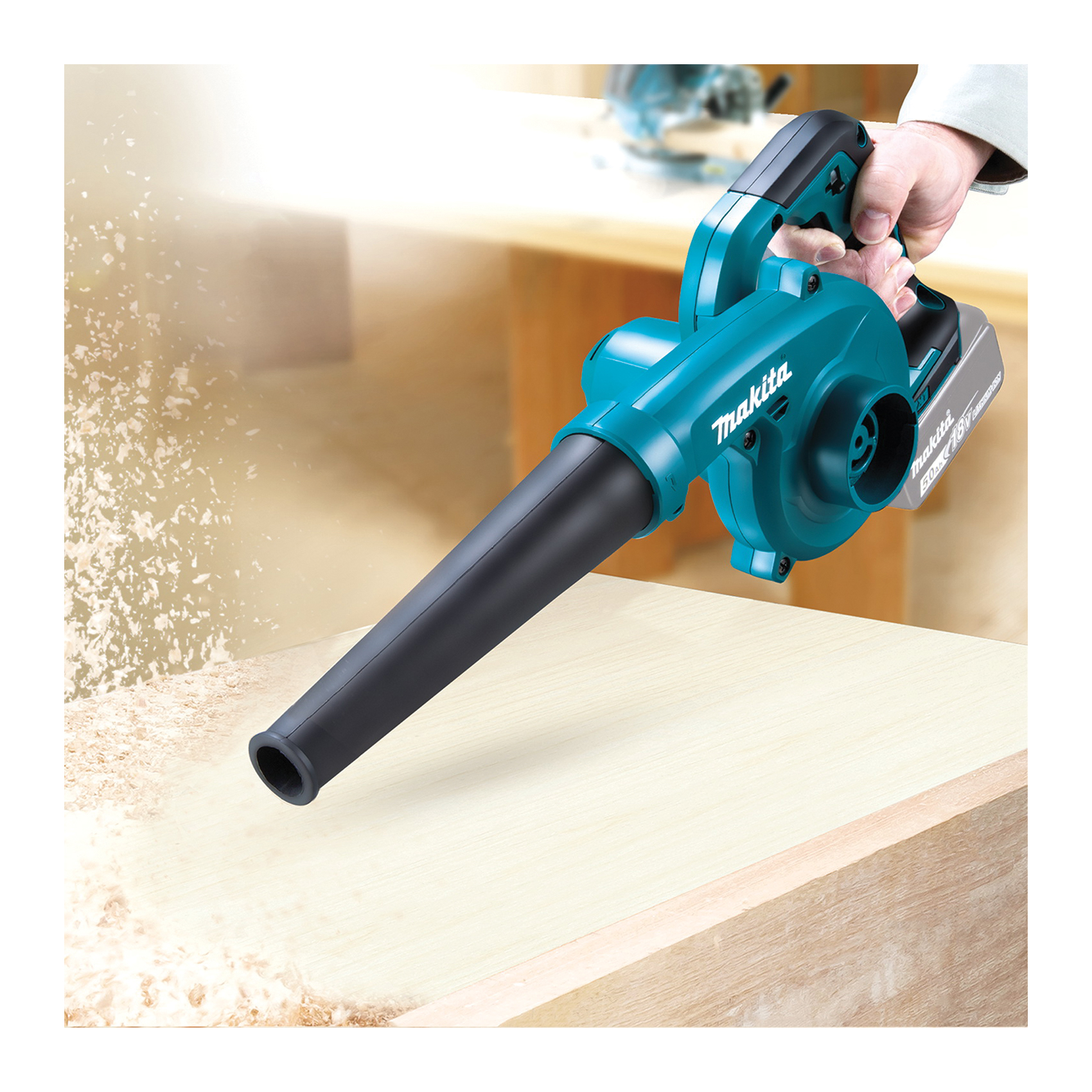 Makita LXT XBU05Z Cordless Blower, 5 Ah, 18 V, Lithium-Ion, 3-Speed, 113 cfm Air, 17 min Run Time