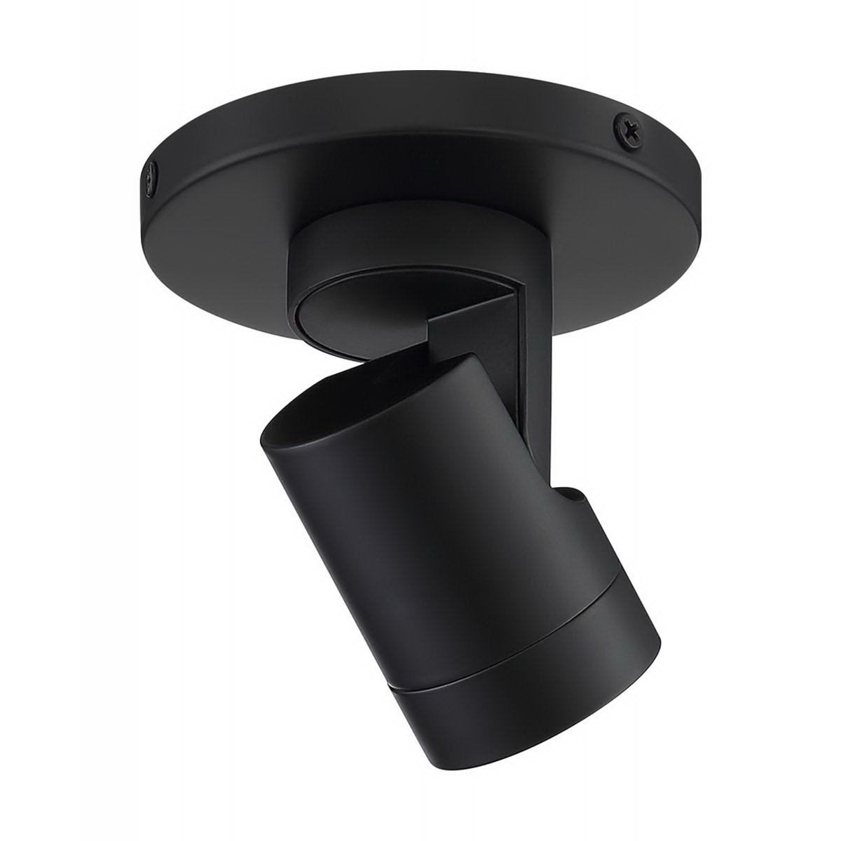 Barrel Monopoint LED Track Lighting Spot Light, Satco, 1000 Lumen, 3000 Kelvin, Black - 2