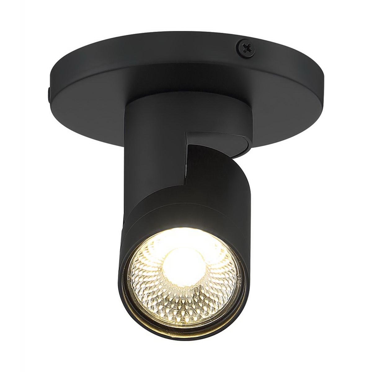 Barrel Monopoint LED Track Lighting Spot Light, Satco, 1000 Lumen, 3000 Kelvin, Black - 4