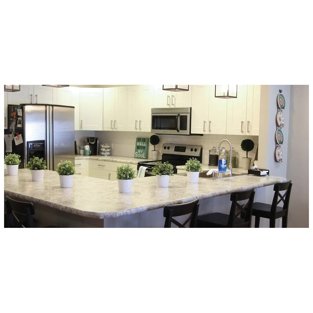 Vanity Laminate Countertop, Wilsonart, 6 ft W x 22 in W, Straight, Spring Carnival Design, Mirage - 3
