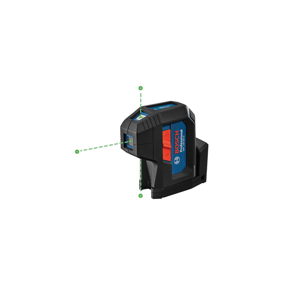 Bosch GPL100-30G Three-Point Alignment Laser Level, 125 ft, +/-1/8 in at 30 ft Accuracy, 2-Beam, Green Laser - 1