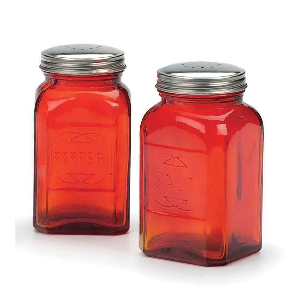 Glass Mason Jar with Red Lid, 8 oz