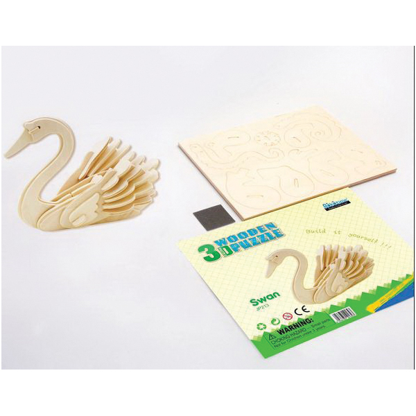 Hands Craft JP213 3D Swan Puzzle, Wood - 2
