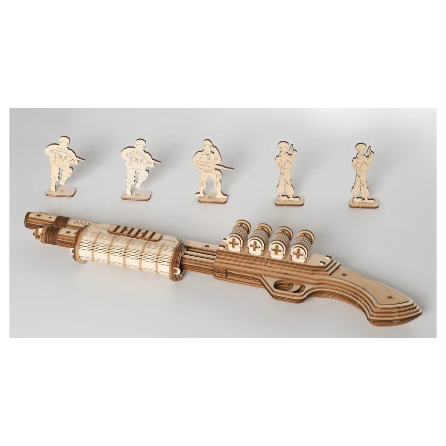 Hands Craft LQ501 3D Rubber Band Gun Puzzle Terminator, Wood - 2