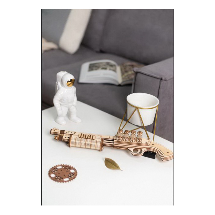 Hands Craft LQ501 3D Rubber Band Gun Puzzle Terminator, Wood - 4