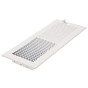 Imperial RG0297 Multi-Shutter Register, 12 in L, 4 in W, 20 deg Air Deflection, 2-Ways, Steel, White