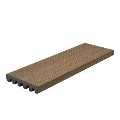 Enhance TS010620E2S01 Square-Edge Decking Board, 20 ft L, 6 in W, 1 in T, Plastic/Sawdust/Wood, Toasted Sand