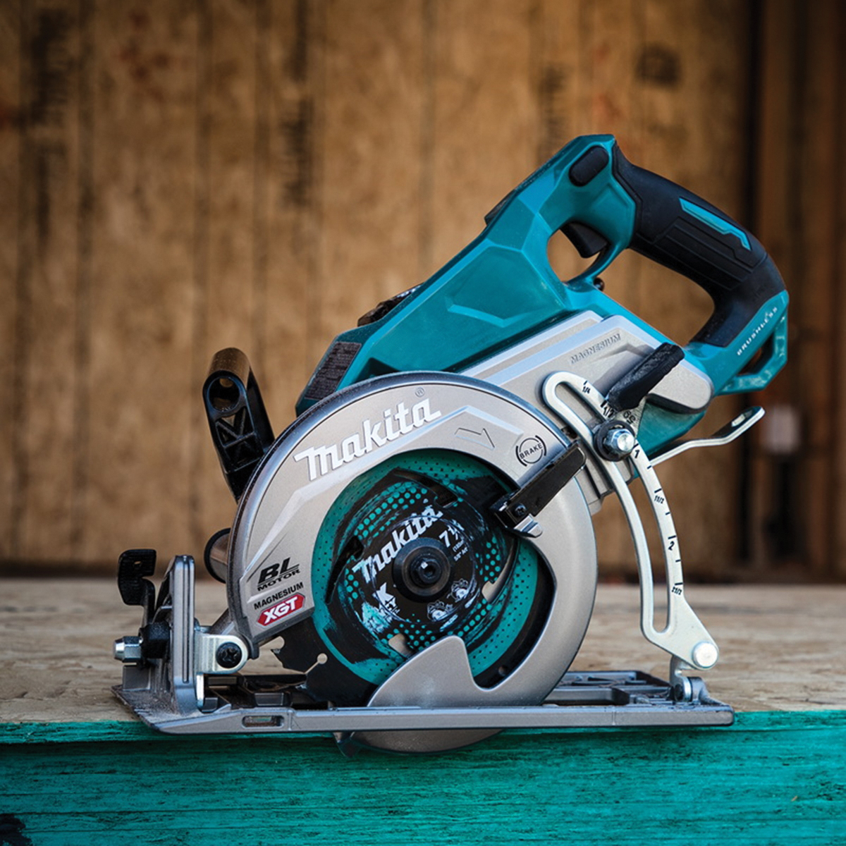Cordless Circular Saw, Makita, Tool Only, 40 V, 7-1/4 in Dia Blade, 56 deg Bevel - 3