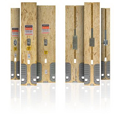 Simpson Strong-Tie WSWH Series WSWH24X9 Shearwall, 24 in W, 108 in H, 3-1/2 in Thick, Lumber, 2-Anchor, 1 in Anchor