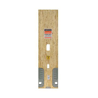 Simpson Strong-Tie WSWH Series WSWH24X9 Shearwall, 24 in W, 108 in H, 3-1/2 in Thick, Lumber, 2-Anchor, 1 in Anchor