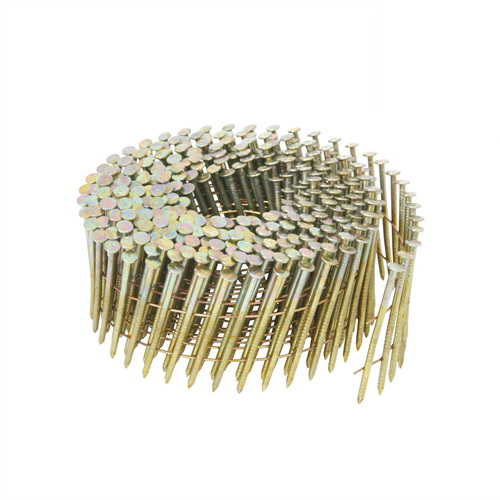 13334HPT Series Siding Nail, Wire Coil Collation, 1-3/4 in L, Electro-Galvanized, Full Round Head, Ring Shank