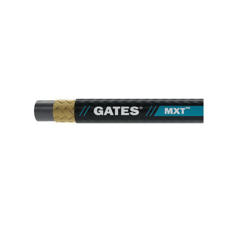 MXT MEGASYS 85047 Wire Braid Hose, 0.675 in OD, 3/8 in ID, 50 ft L, 4800 psi Pressure, Synthetic Rubber, Black
