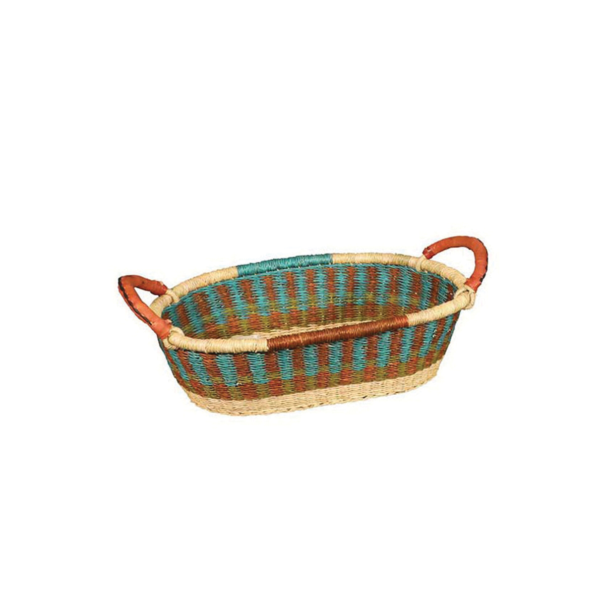 AFRICAN MARKET BASKET G-147A Bread Basket Tote, 16 to 17 in L, 10 to 11 in W - 3