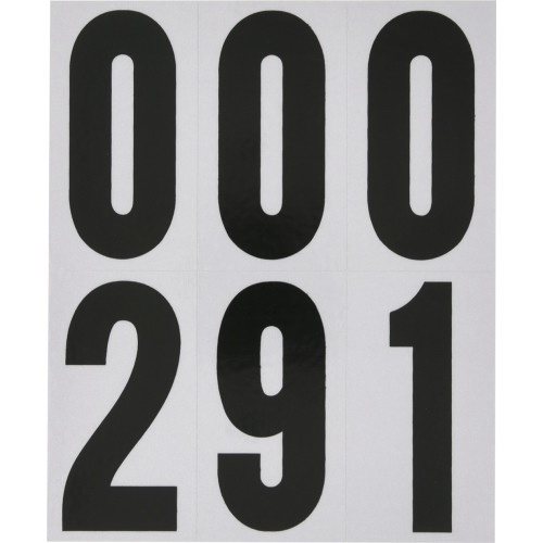Adhesive House Number Pack, Hillman, Black On Reflective Silver 3 in, 27 pk - 2