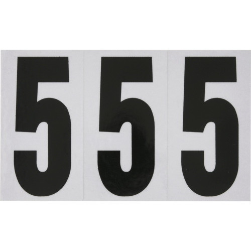 Adhesive House Number Pack, Hillman, Black On Reflective Silver 3 in, 27 pk - 3