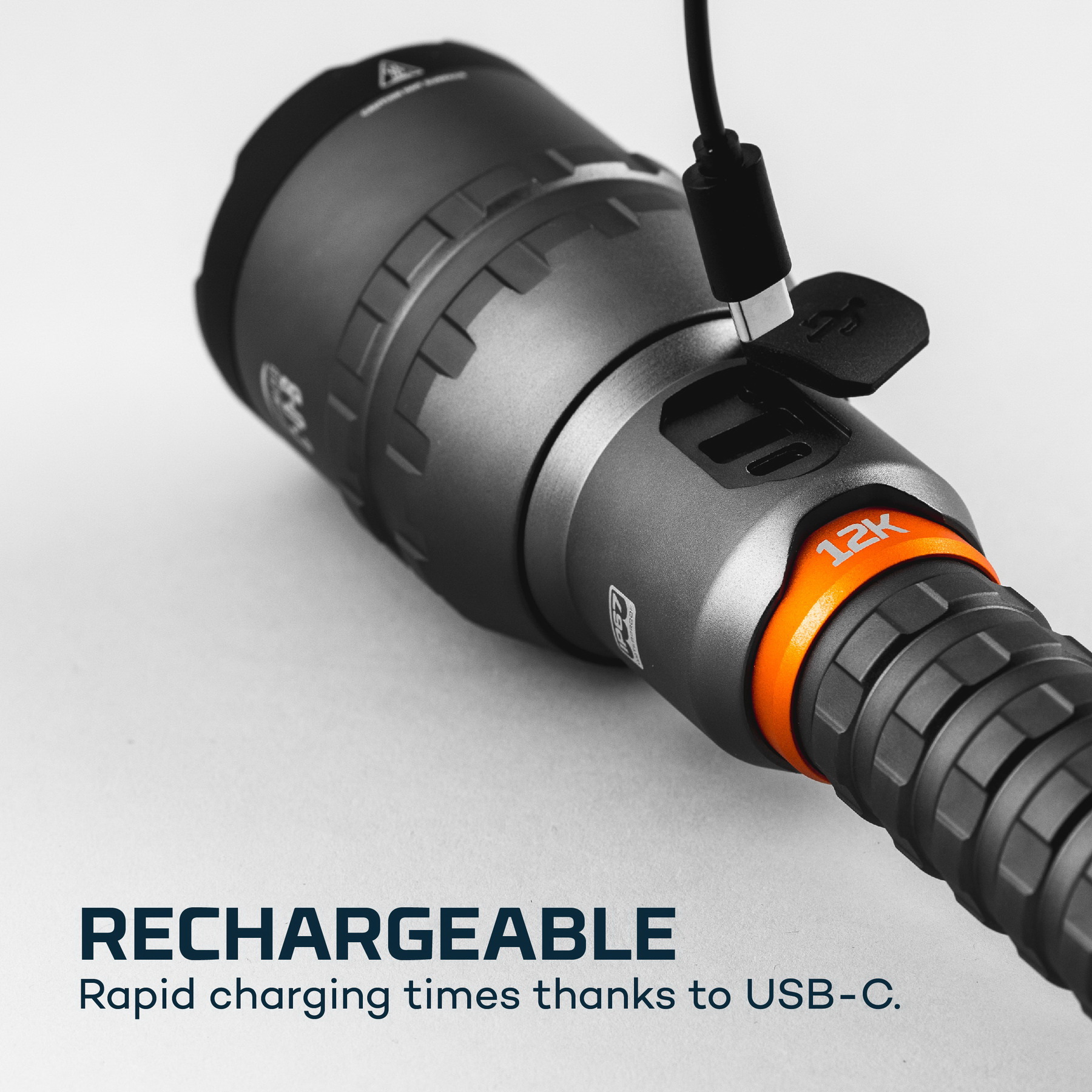 LED Flashlight, Nebo, Full-Size 12K, USB-C Rechargeable, 12,000 Lumens - 2