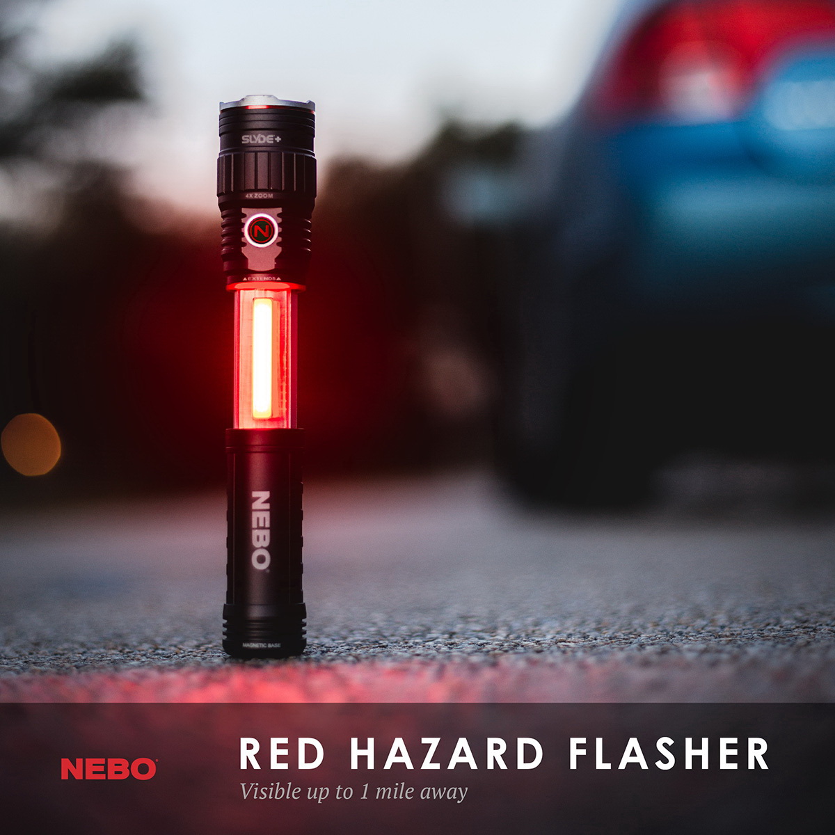 Nebo SLYDE Series NEB-WLT-0006 Flashlight with Magnetic Base, AAA Battery, LED Lamp, 400 Lumens, 89 m Beam Distance - 3