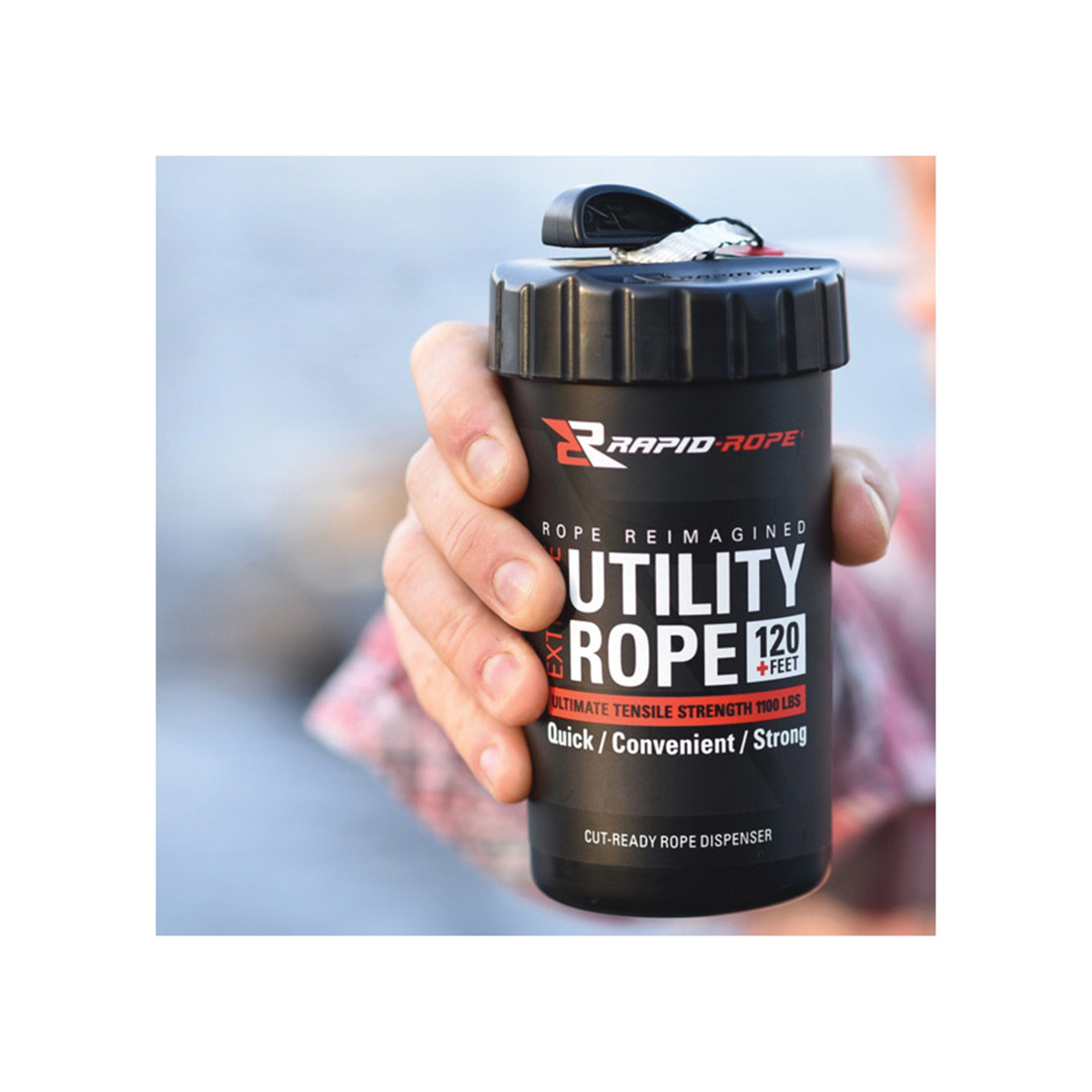 Rapid Rope RRCO6010 Rapid Rope Canister with Cutter, Shatterproof, Orange - 3