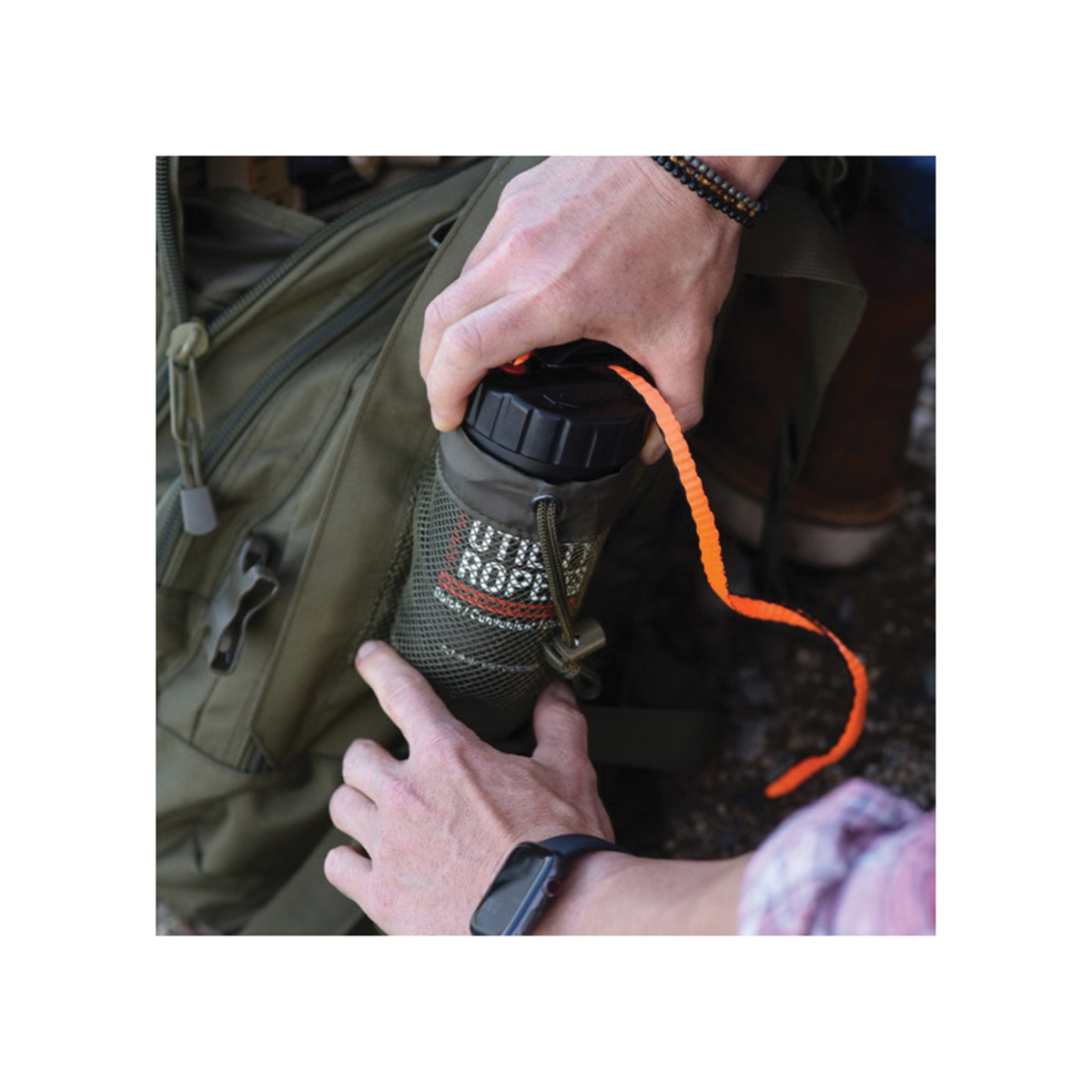 Rapid Rope RRCO6010 Rapid Rope Canister with Cutter, Shatterproof, Orange - 5
