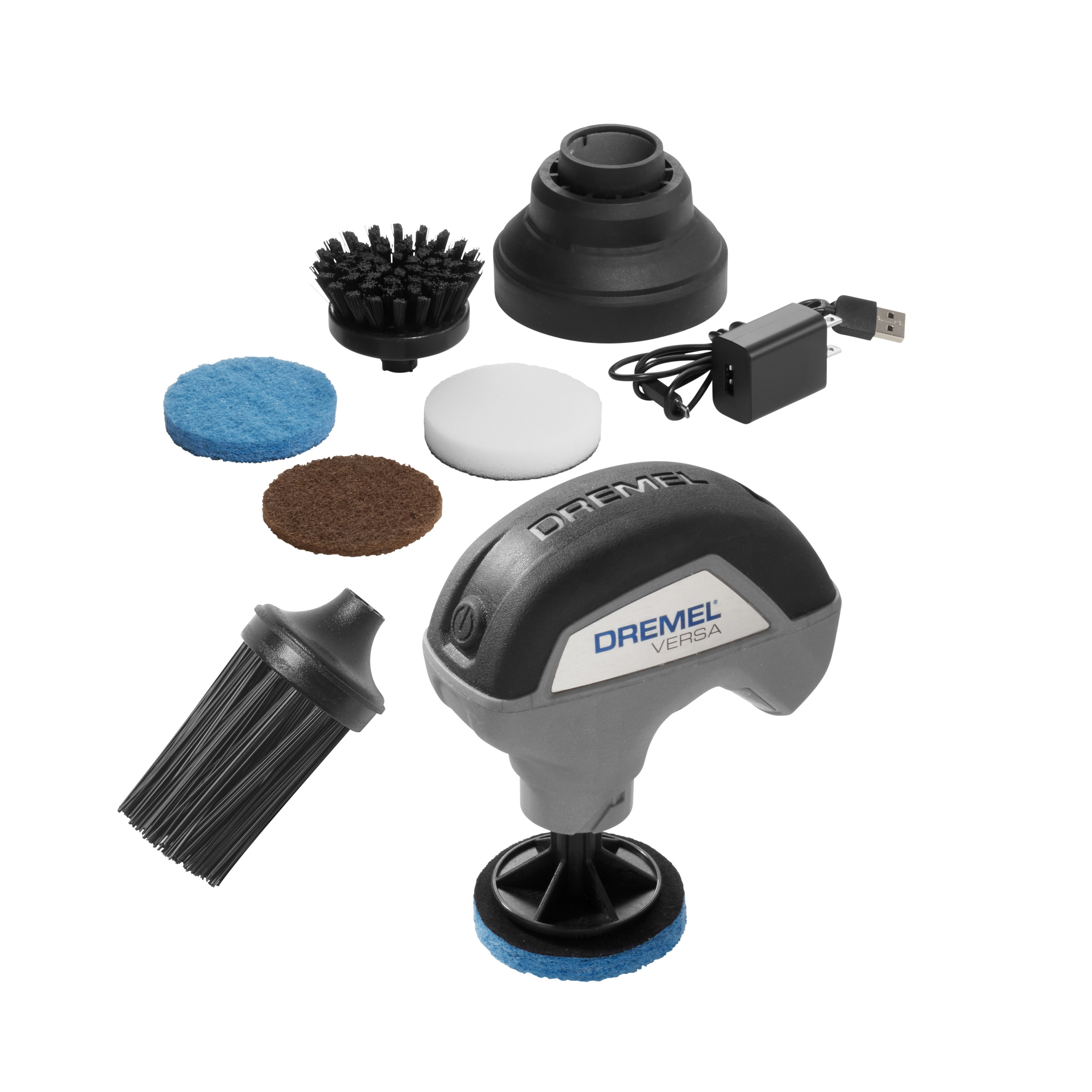 Dremel Versa PC10-05 Automotive Cleaning Tool Kit, Cordless, Plastic, Black/Gray