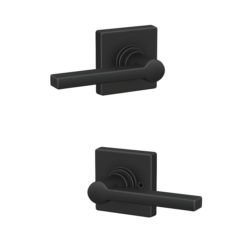 J Series J10SOL622COL Passage Lever, Matte Black, Zinc, Left, Reversible, Right Hand, 7/8 in Housing Dia