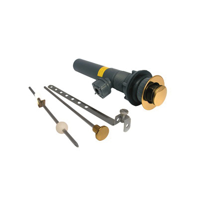 Lasco 03-4635 Lavatory Pop-Up Drain Assembly, Plastic, Polished Brass