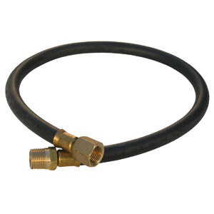 Lasco 16-9021 BBQ Hose, 24 in L, MIP x Female Flare Swivel, Brass/Rubber