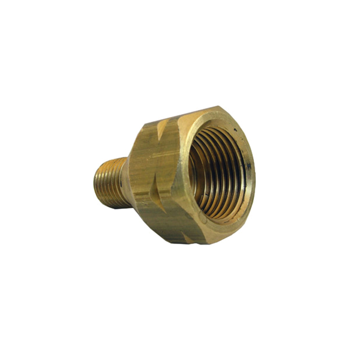 Lasco 17-5341 Gas Adapter, 1/4 in, Female POL x MIP, Brass